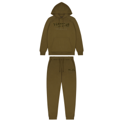 Trapstar Chenille Decoded Hooded Tracksuit-Olive Camo Military Edition