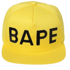 Bape Sequin Snap Back Cap Yellow
