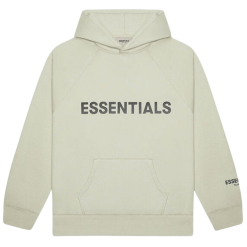 FEAR OF GOD ESSENTIALS 3D Silicon Applique Pullover Hoodie Alfalfa Sage