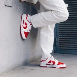 Nike Dunk Low 'White University Red' -Nike Trainers, Footwear & Clothing shop nike dunk low university red 2021 DD1391 600 7 jtduj8